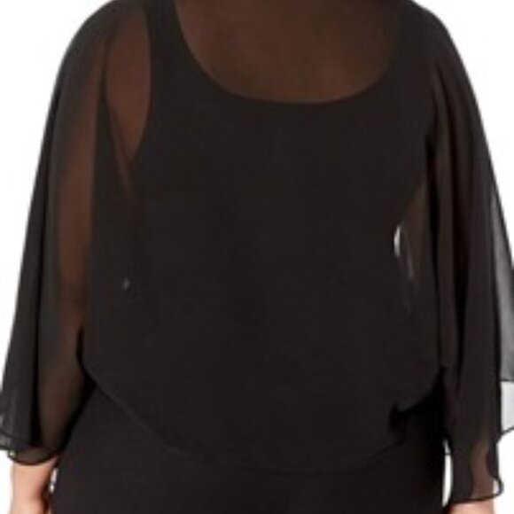plus size sheer chiffon  black shrug bolero open front size 5X Zanzea - Picture 7 of 16
